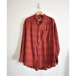 Free People Break My Stride Button Down Top